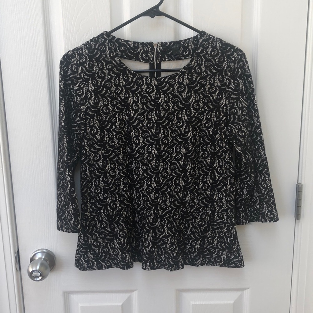 JCrew lace peplum top
